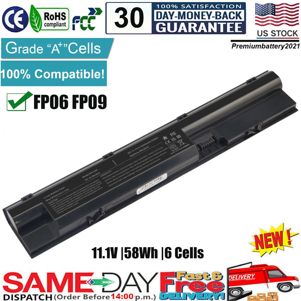 Battery for HP ProBook 440-G0 440-G1 445-G0 445-G1 450-G0 707617-421 708457-001