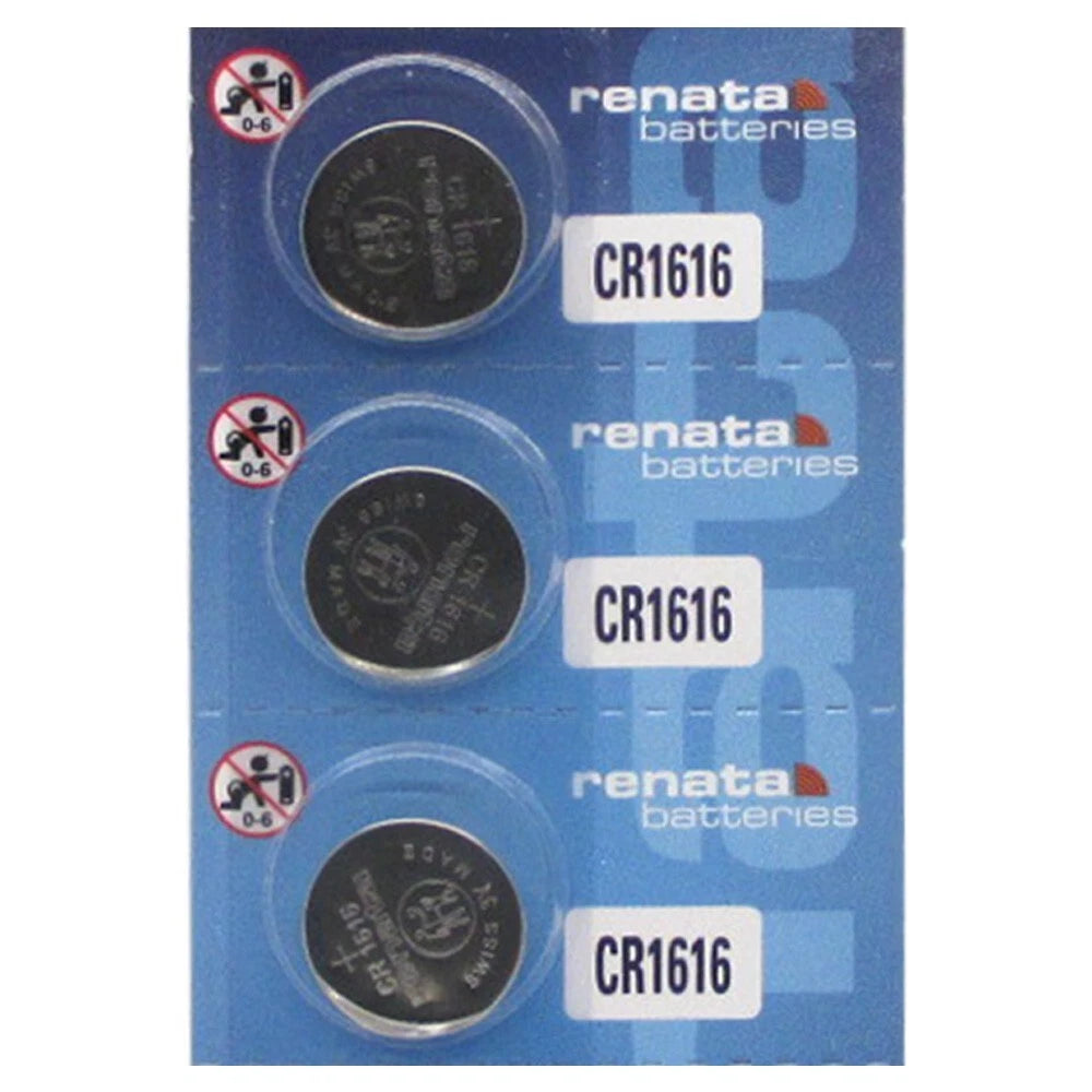 Renata CR1616 lithium batteries x 3