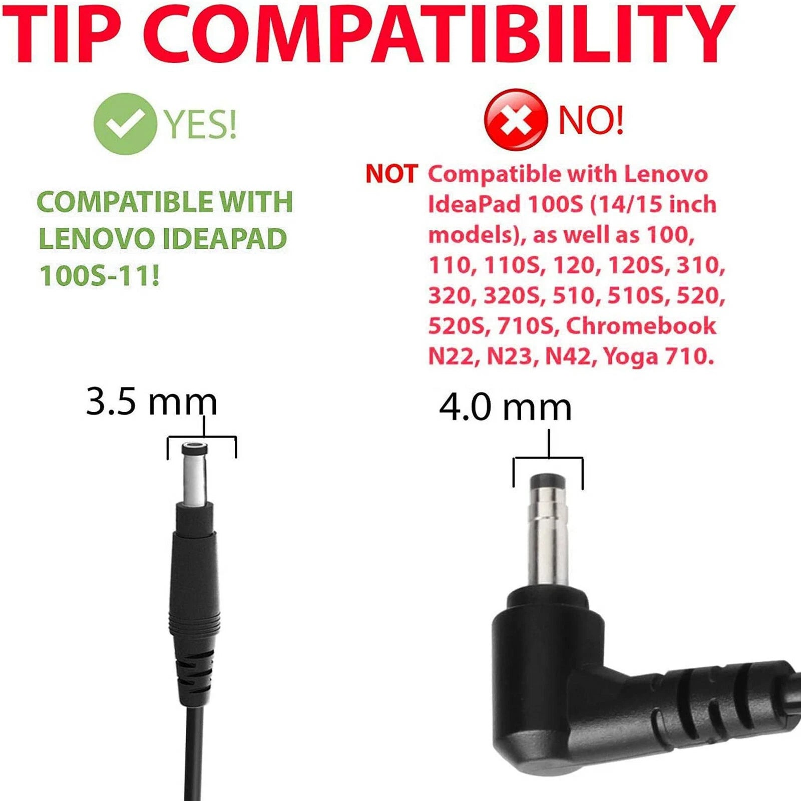 5V 4A Laptop Charger For Lenovo Ideapad 100S 11" 100S-11IBY 80R2 100s 80R2001FUS