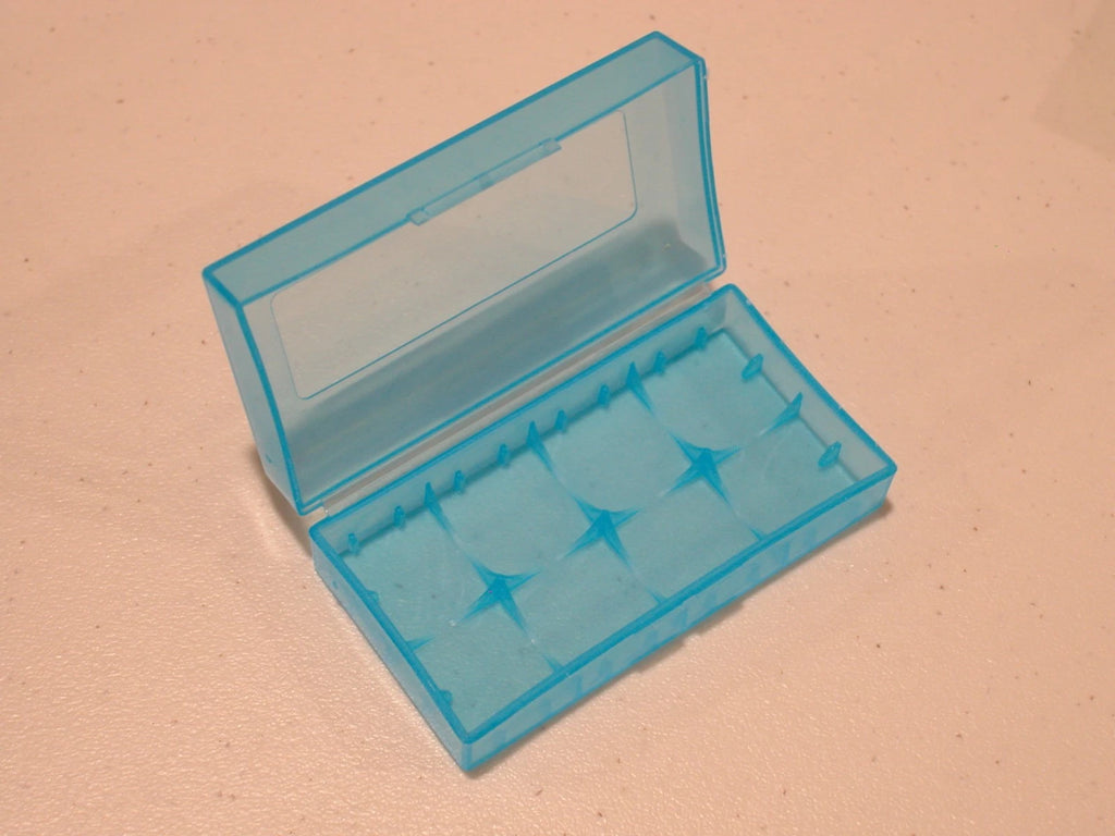 10 pcs BLUE PLASTIC STORAGE CASE HOLDER BOX For 18650 16340 CR 123A BATTERY