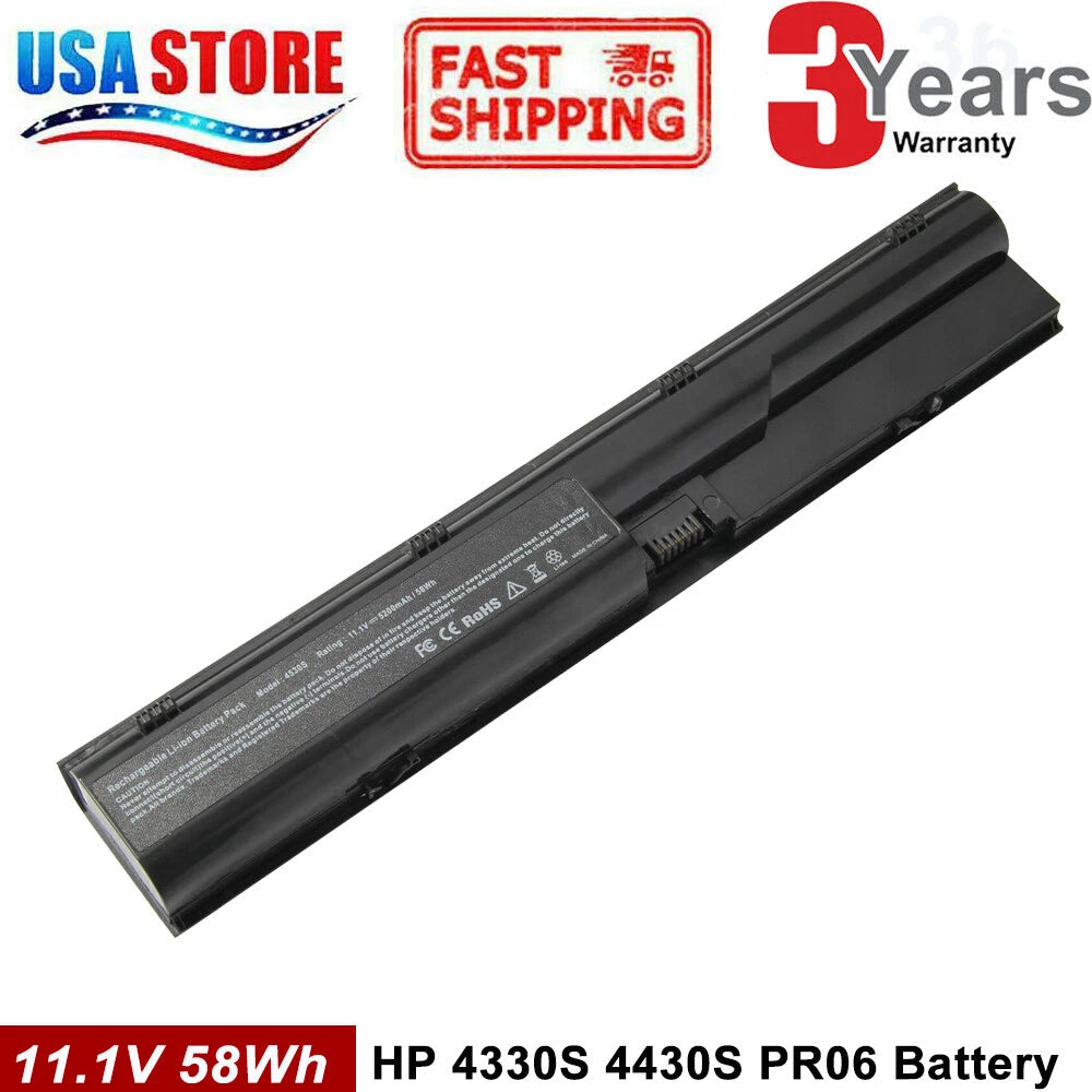 Battery for HP ProBook 4330s 4331s 4430s 4431s 4435s 4436s 4440s 4441s PR06