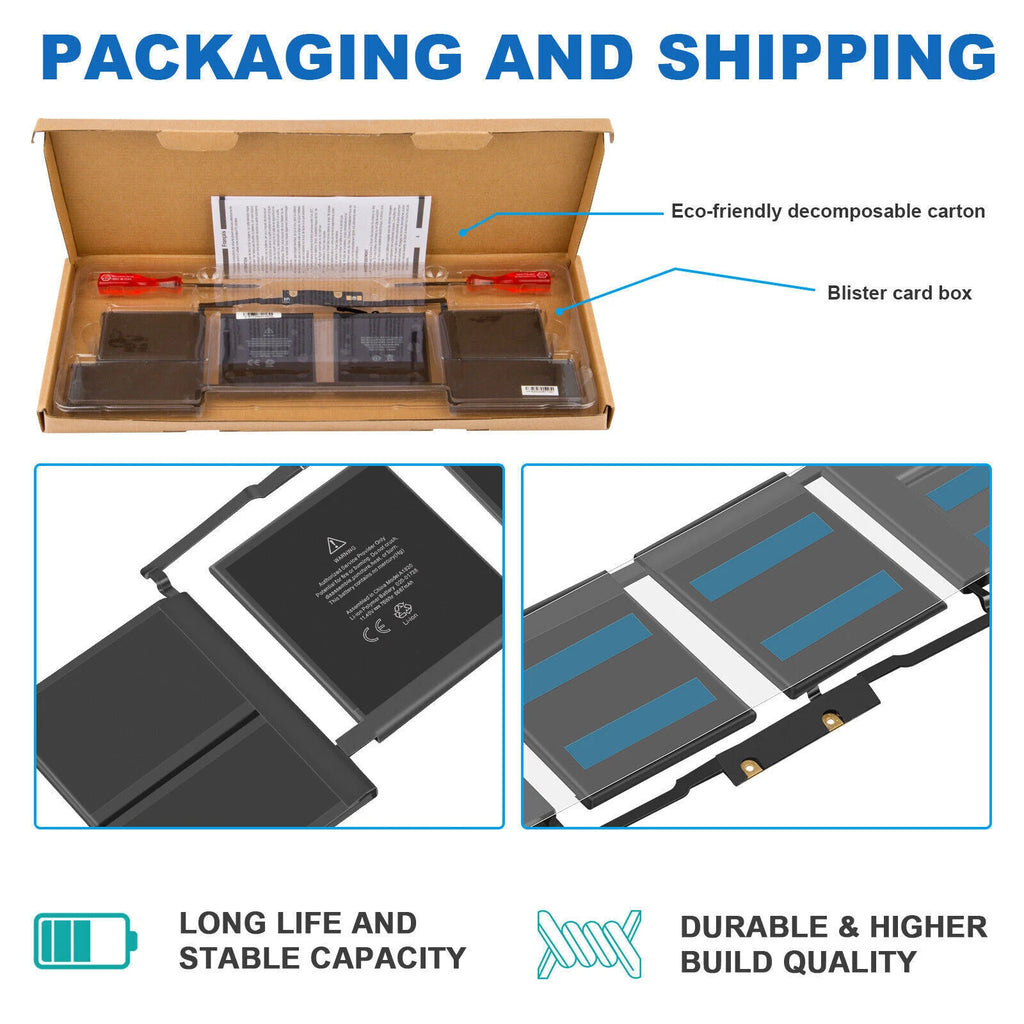 ??A1820 A1707 Battery For Apple MacBook Pro 15'' Late 2016 Mid 2017 EMC3072 76Wh