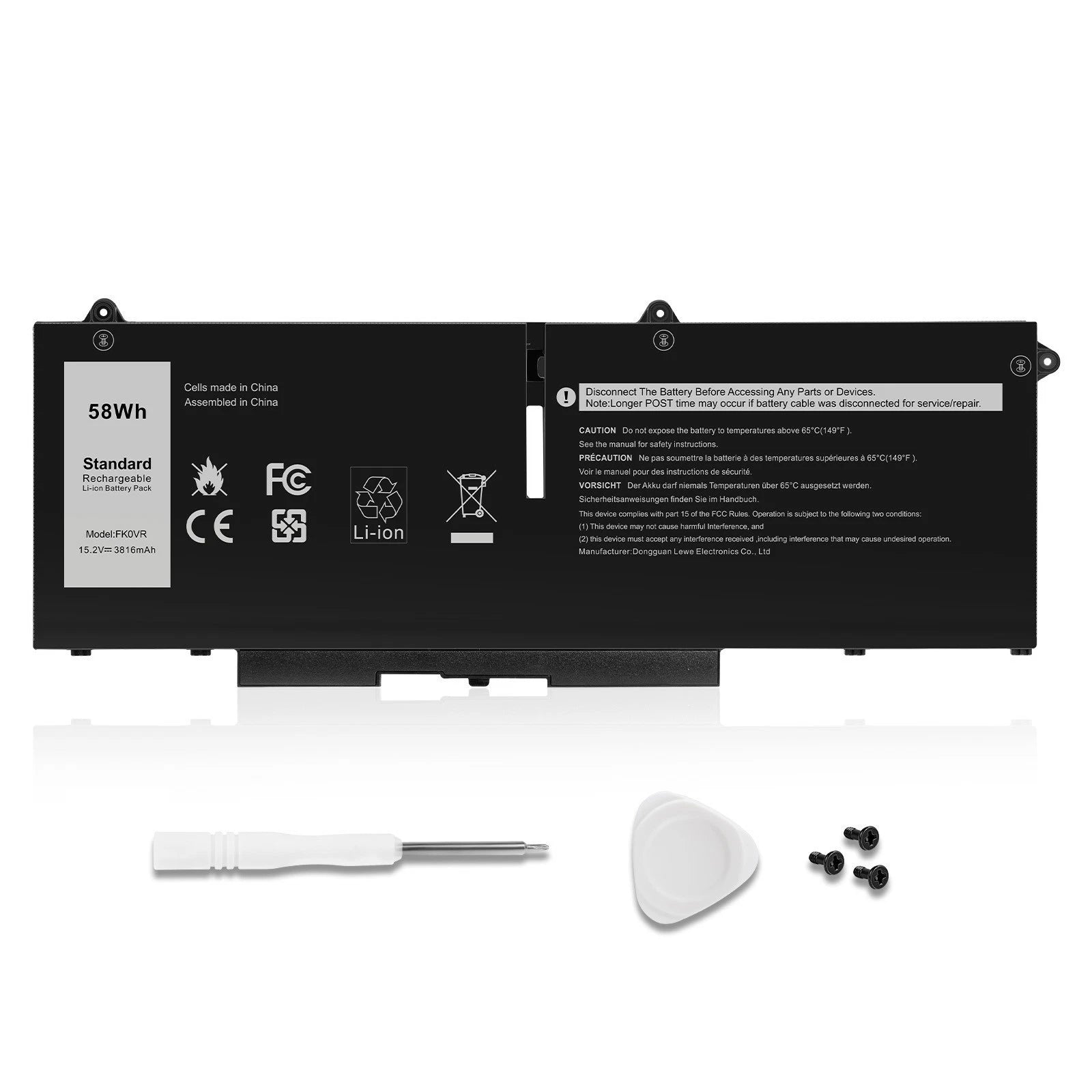 Battery FK0VR For Dell Latitude 5330 7330 7430 2-in-1 7530 8P81K 8H6WD 51R71 58W