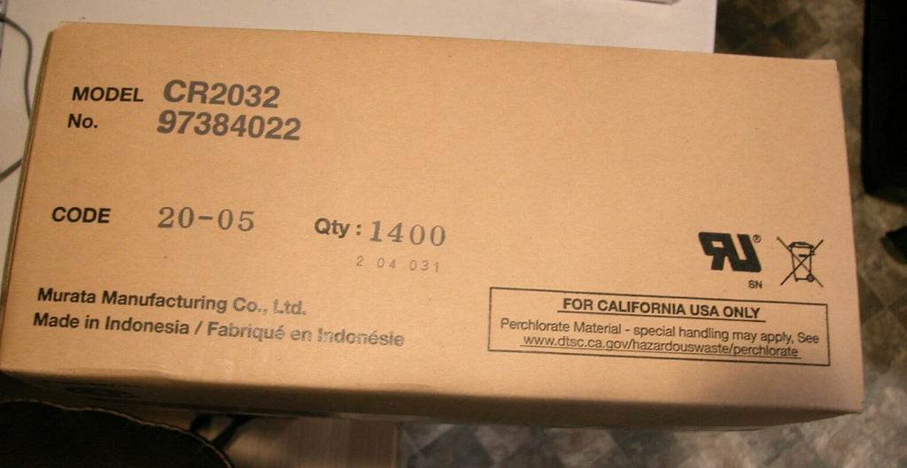 100 pc BULK MURATA (SONY) CR2032 lithium 3v battery cr 2032 EXPIRATION 05/2030