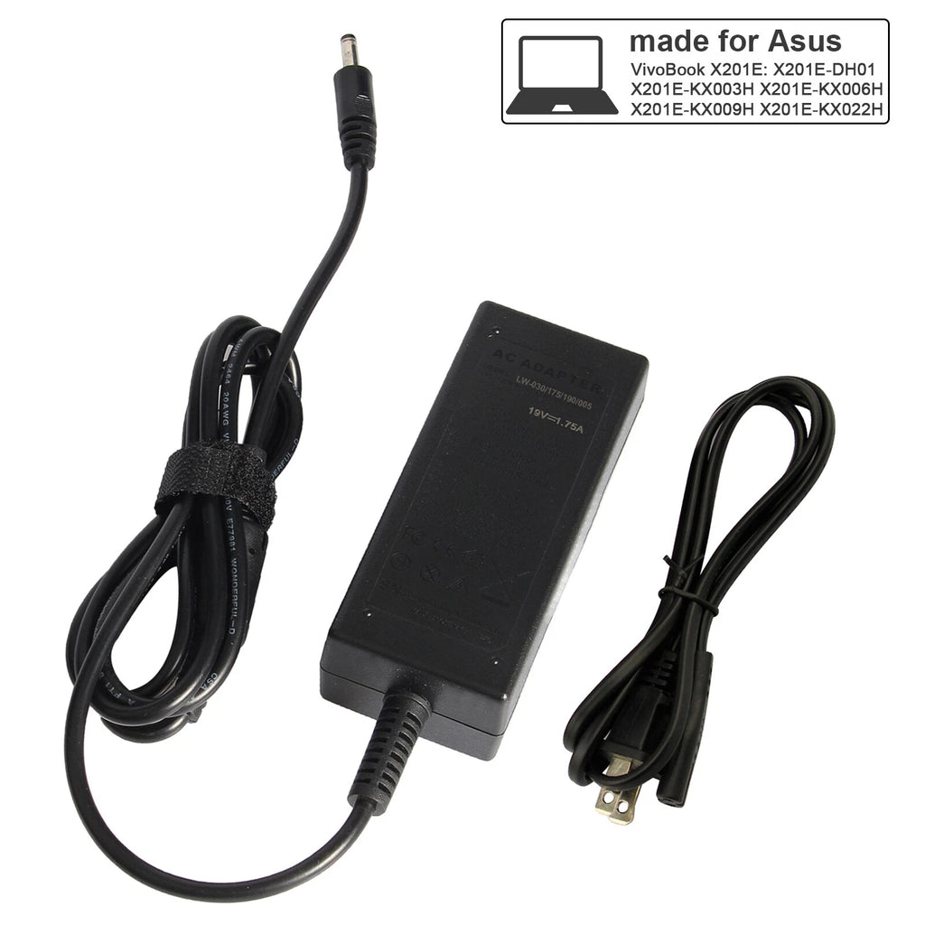 For Asus Q200E AR5B125 X553S X553SA-BHCLN10 AC Power Adapter Charger 19V 1.75A