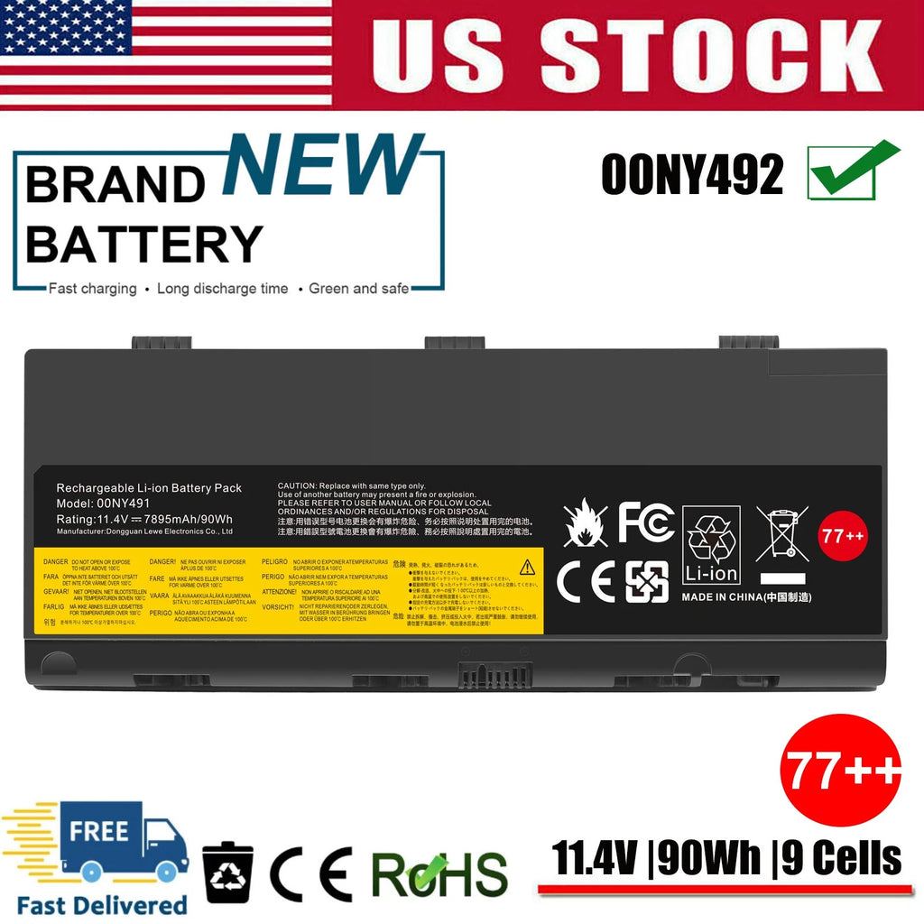 ?Battery For Lenovo ThinkPad P50 P51 P52 00NY490 00NY492 SB10H45077 SB10H45078
