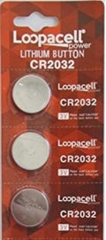 3 Pcs CR2032 Lithium Battery 3V Button Cell Batteries - Carded Loopacell Brand