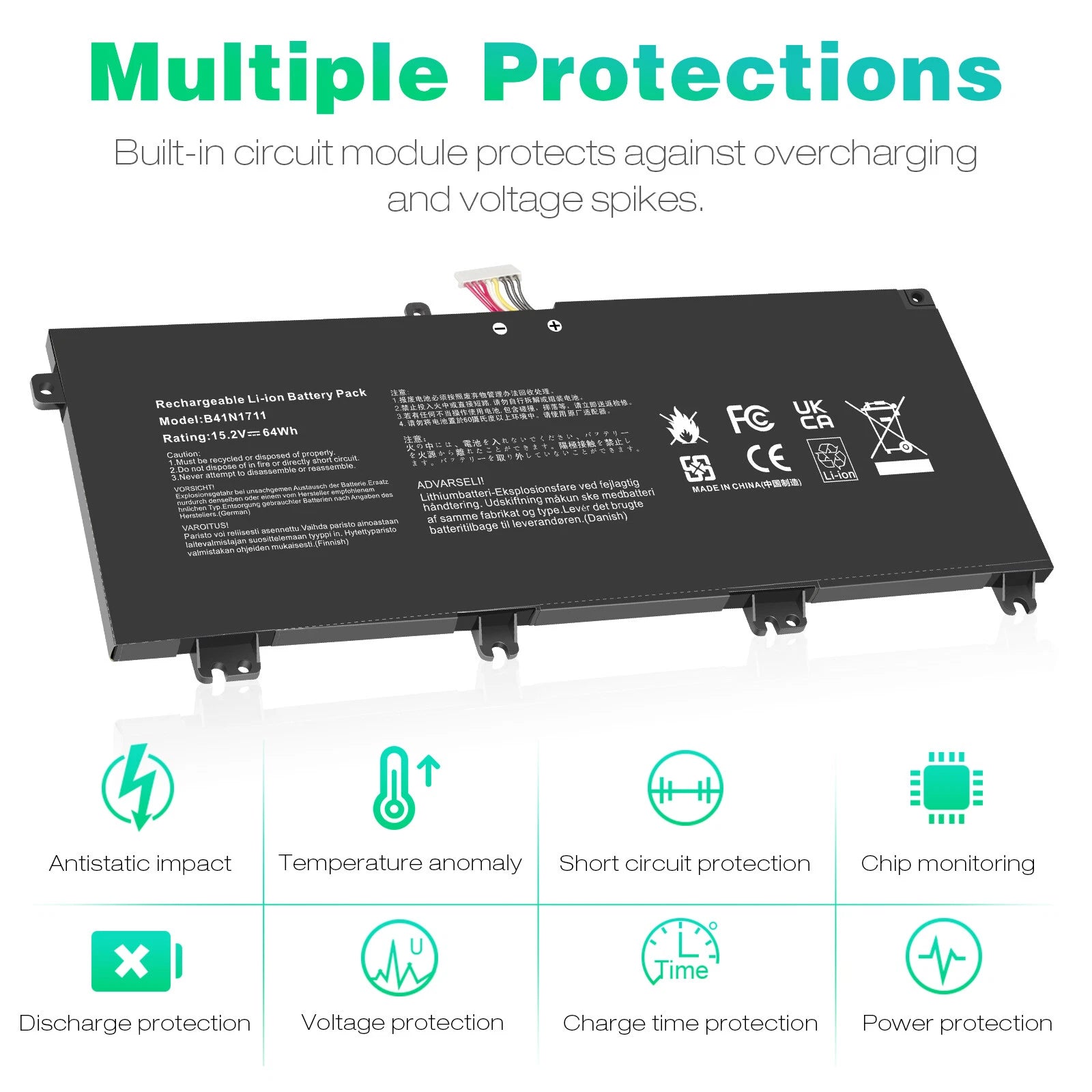 Battery For ASUS ROG Strix GL503 GL503VD GL503VM GL703VD GL703VM ZX63V B41N1711