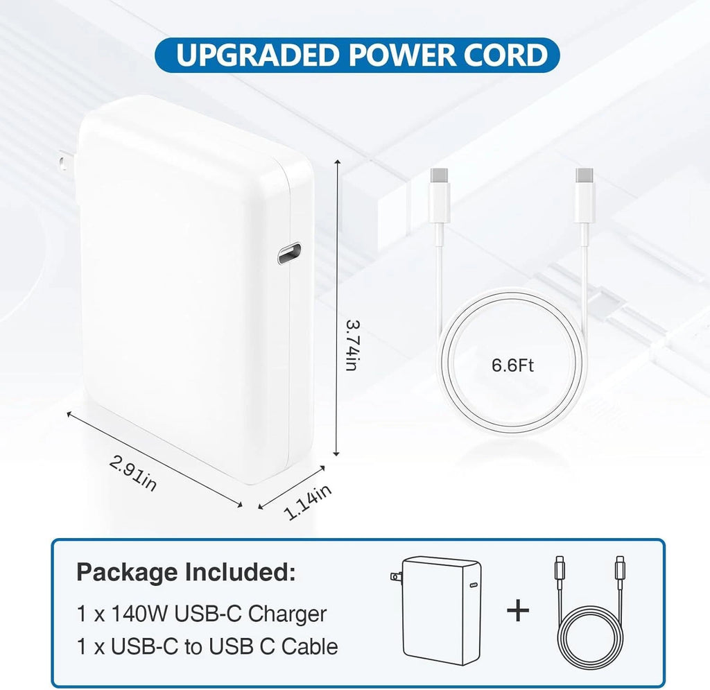 Charger for Mac Book Pro 140W USB-C Power Adapter MacBook Pro 16/15/14/13 Inch