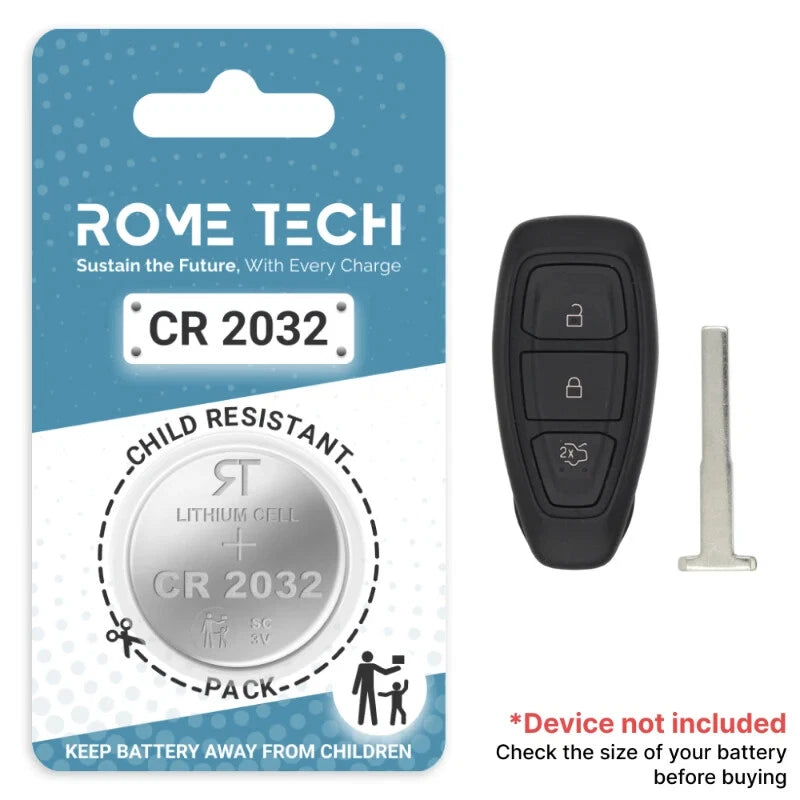 Key Fob Battery Replacement for Ford Fiesta 2019 2018 2017 2016 2015 2014 - 2008
