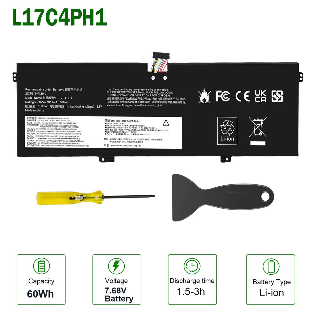 Battery L17C4PH1 L17M4PH1 For Lenovo Yoga C930-13IKB C930-13IKB-81EQ 7.68V 60WH