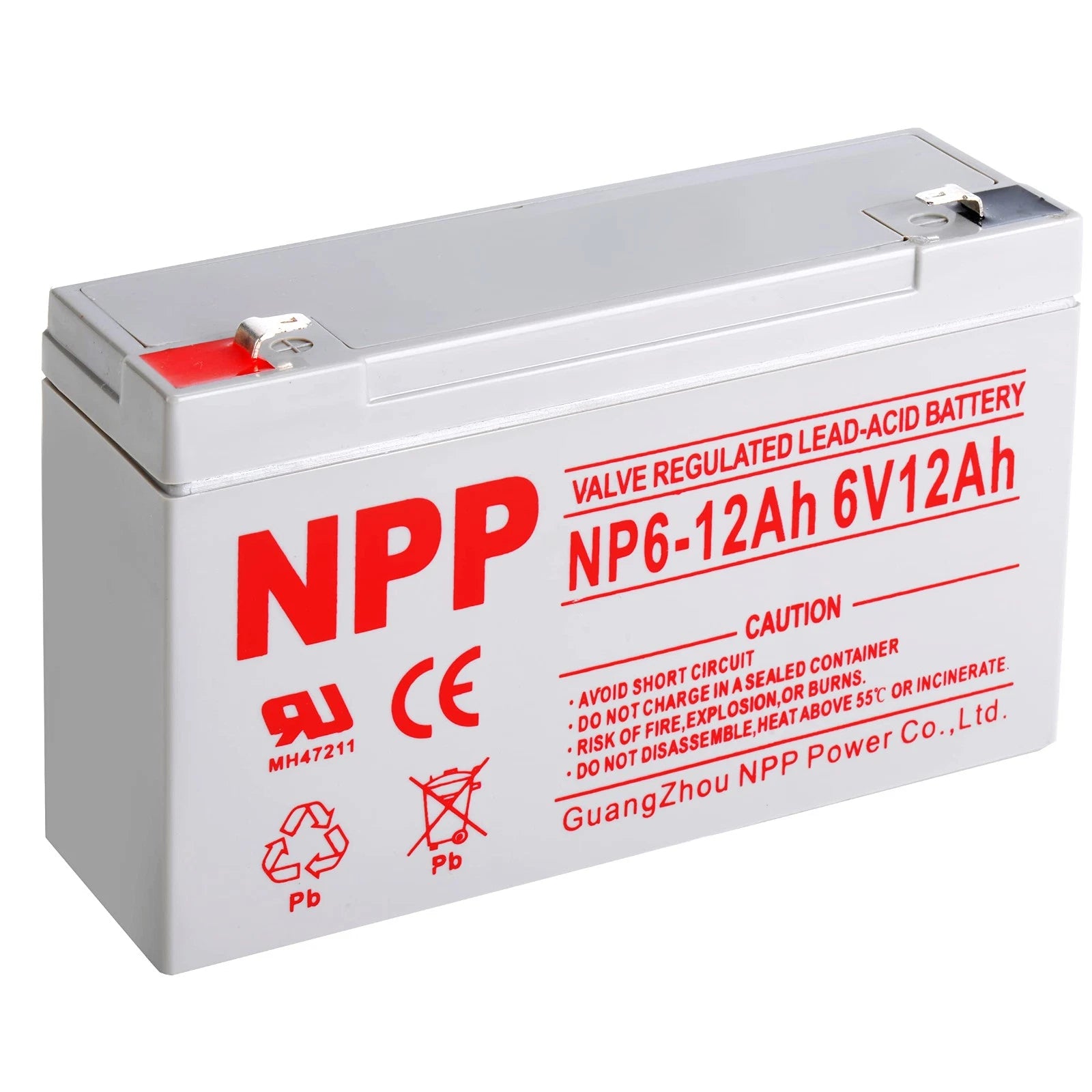 NPP NP6-12Ah 6V 12Ah AGM VRLA General Series Battery