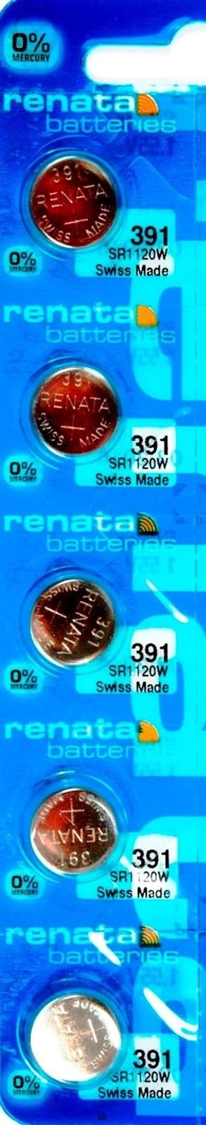 391 RENATA SR1120W (5 piece) WATCH BATTERY SR1120 New packaging AuthorizedSeller