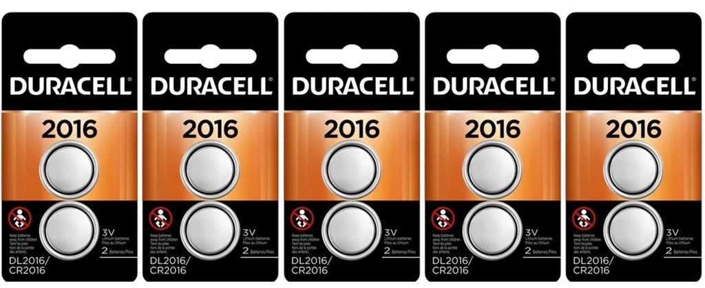 Duracell CR2016 ECR2016 CR 2016 DL2016 3v Batteries x 10 EXP 2027