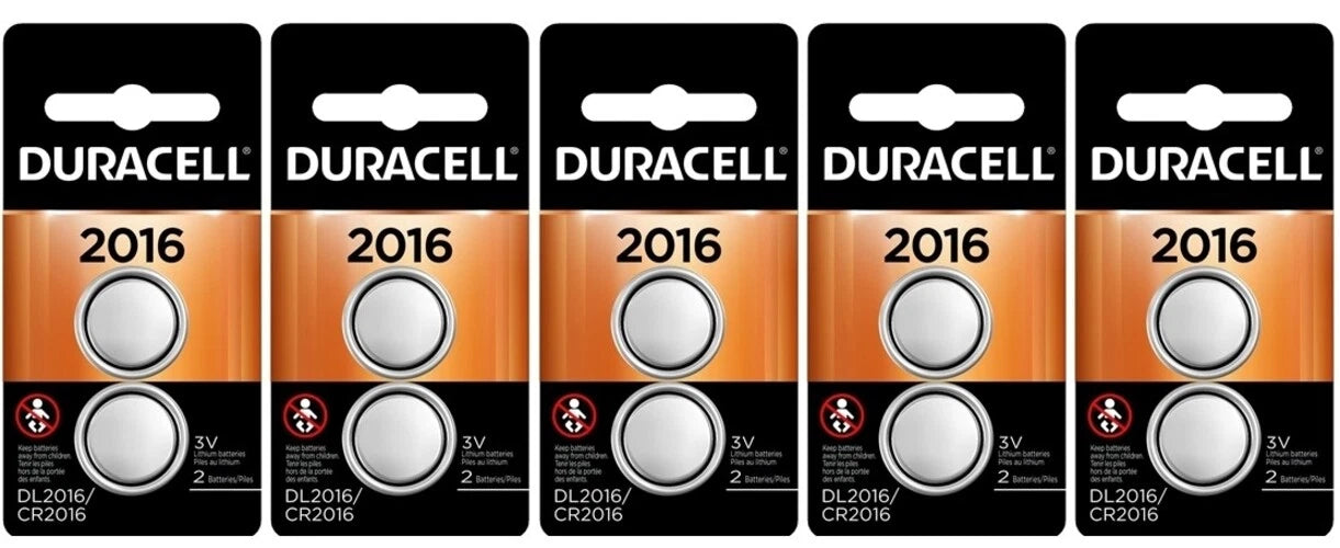 Duracell CR2016 ECR2016 CR 2016 DL2016 3v Batteries x 10 EXP 2027