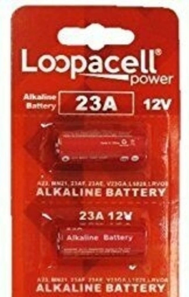 2 LOOPACELL A23 GP23AE 21/23 23A 23GA MN21 GP23 23AE 12v Alkaline Batteries