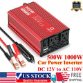 500W Car Power Inverter DC 12V To AC 110V 120v Adapter Car Converter 2 USB 2 AC