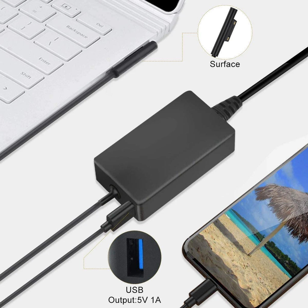 1796 1800 1963 Surface Pro Charger For Surface Pro &Go Book 7/6/5/4/3 Ac Adapter