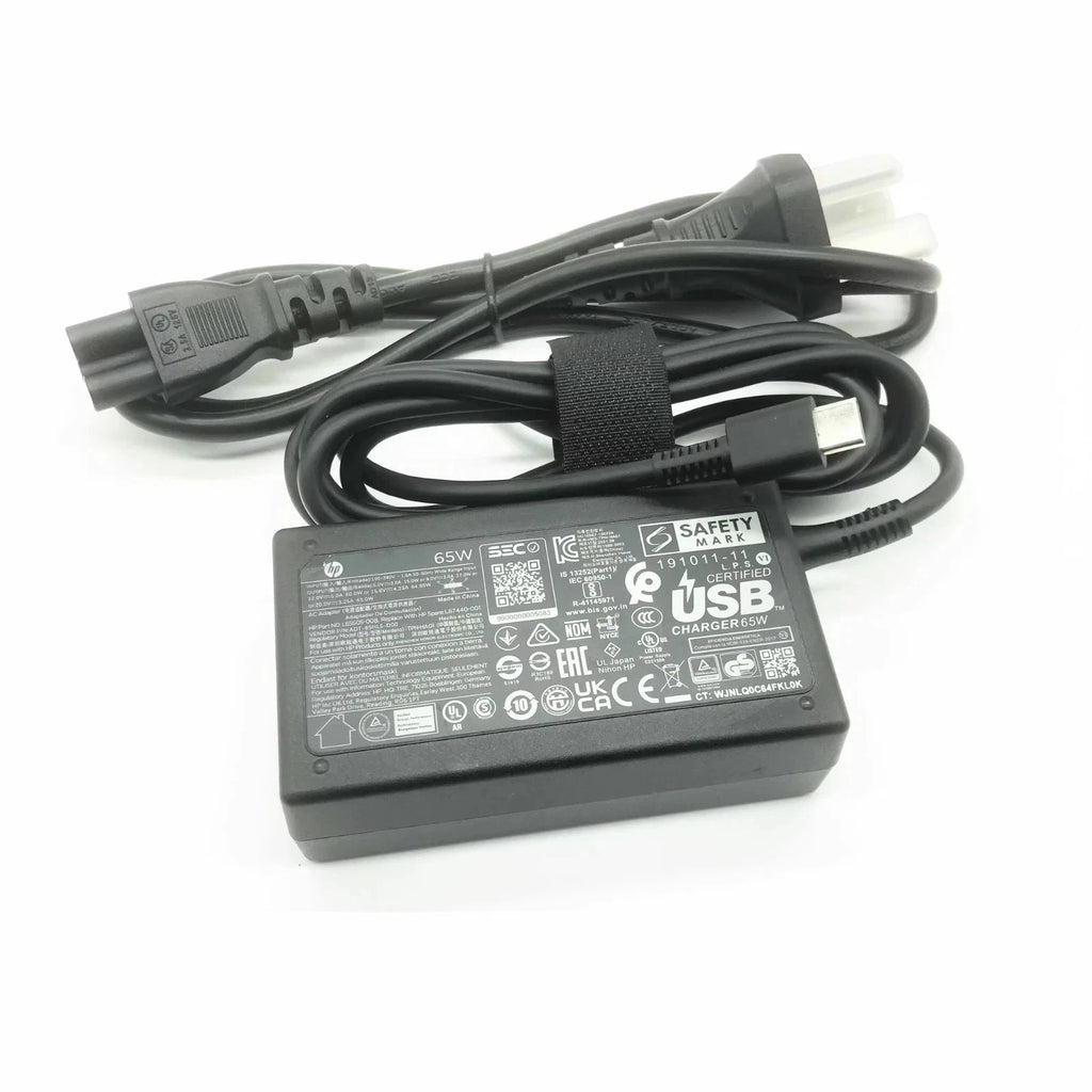 Genuine 65W USB C Type C AC Adapter Charger for HP EliteBook x360 830 840 850 G5
