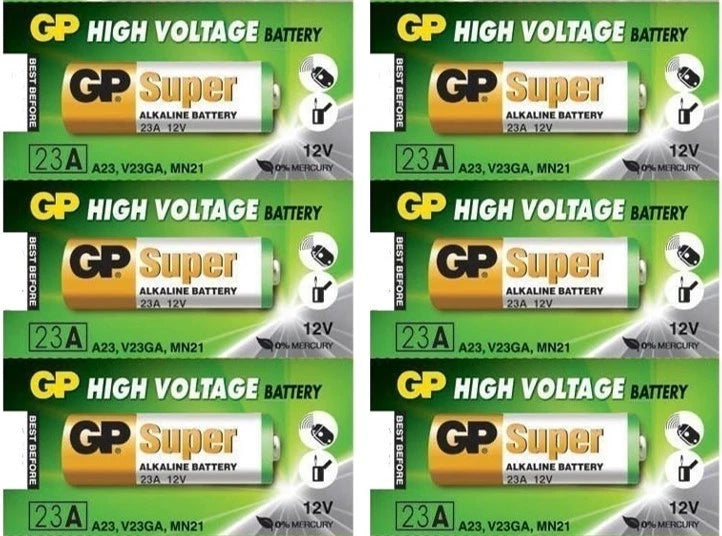 6 Pcs 23AE 12V Remote Control Devices Alkaline Batteries GP 21/23 A23 MN21 23GA