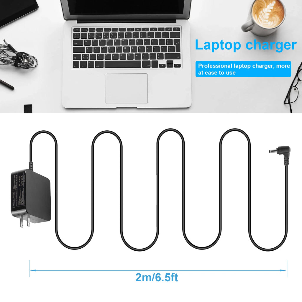 19V 3.42A 65W Adapter Charger for Asus Zenbook Flip 14 UX461 UX461U 4.0mm*1.35mm