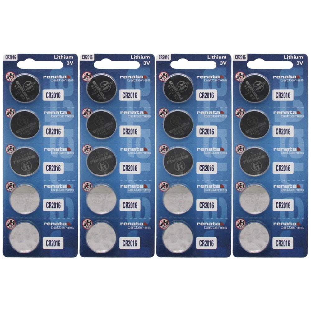 20 Renata CR2016 Replacement Batteries for Cayeye Sigma Knog Planet Bike & More