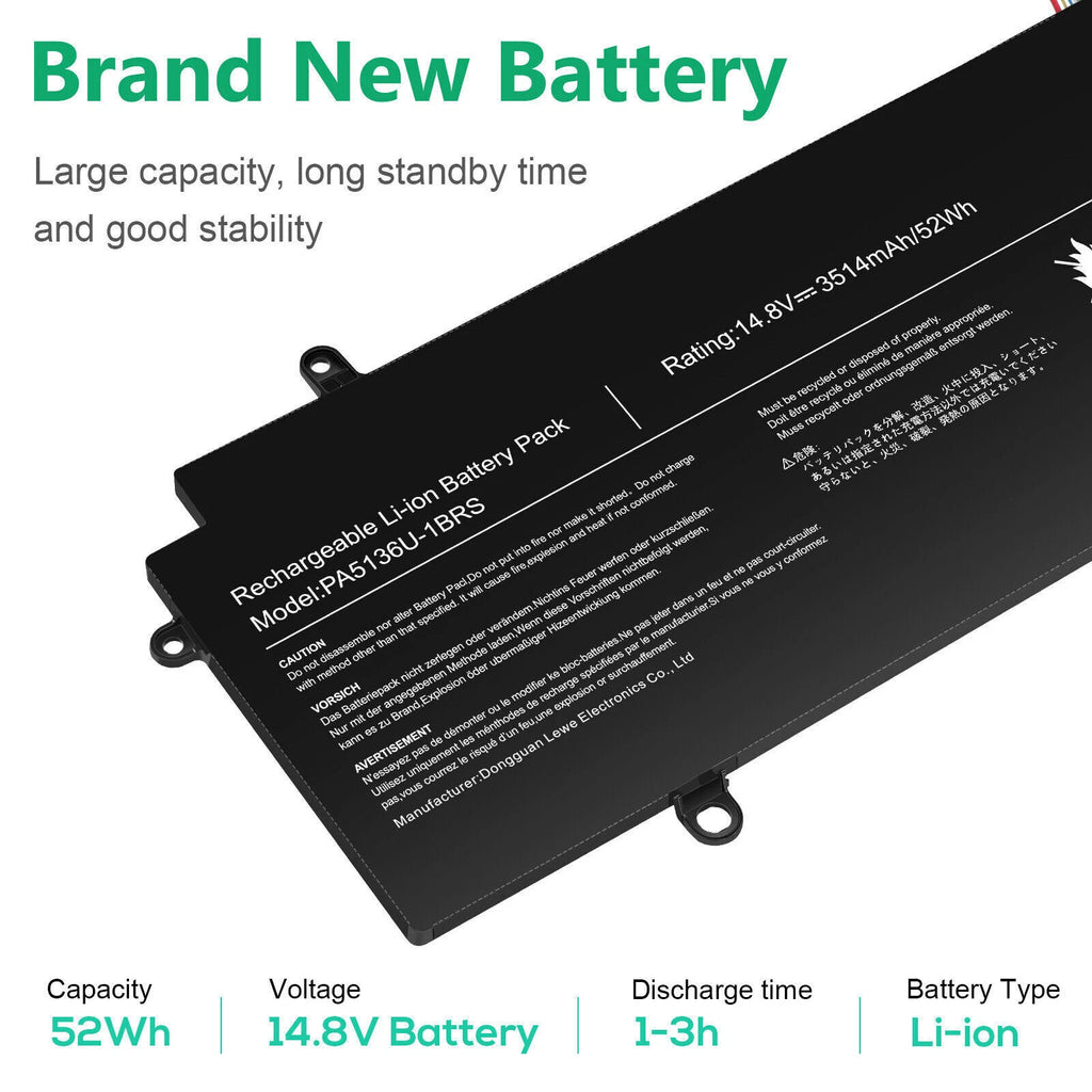 ??Battery PA5136U-1BRS For Toshiba Portege Z30 Z30-A Z30-AK01S Z30-B Series 52Wh