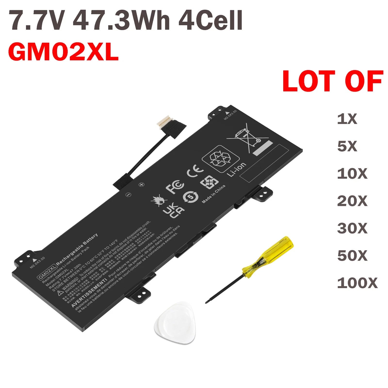 ??LOT OF GM02XL Battery For Hp Chromebook 14 G5 Chromebook X360 11 G1 917725-855