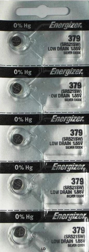 ENERGIZER 379 SR521SW (2 piece) 379 BATTERY NEW SEALED Authorize Seller