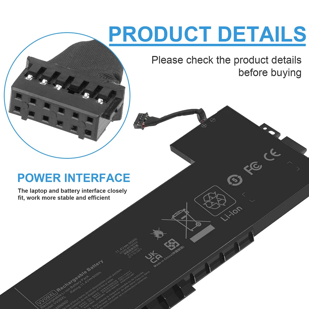 Battery for HP Zbook 15 G4 VV09XL VV09090XL 808452-001 808452-002 US
