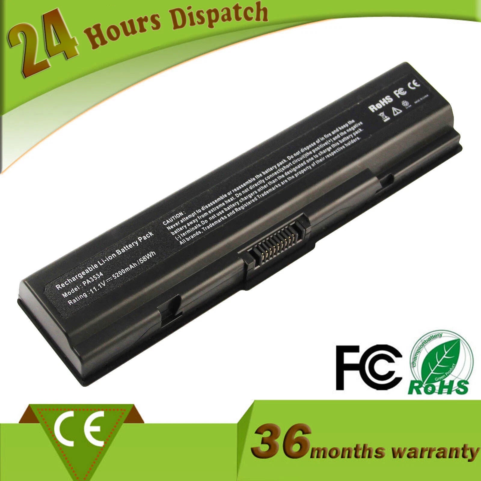 Battery For Toshiba Satellite PA3534U-1BRS PA3727U-1BRS PA3533U-1BRS Laptop US