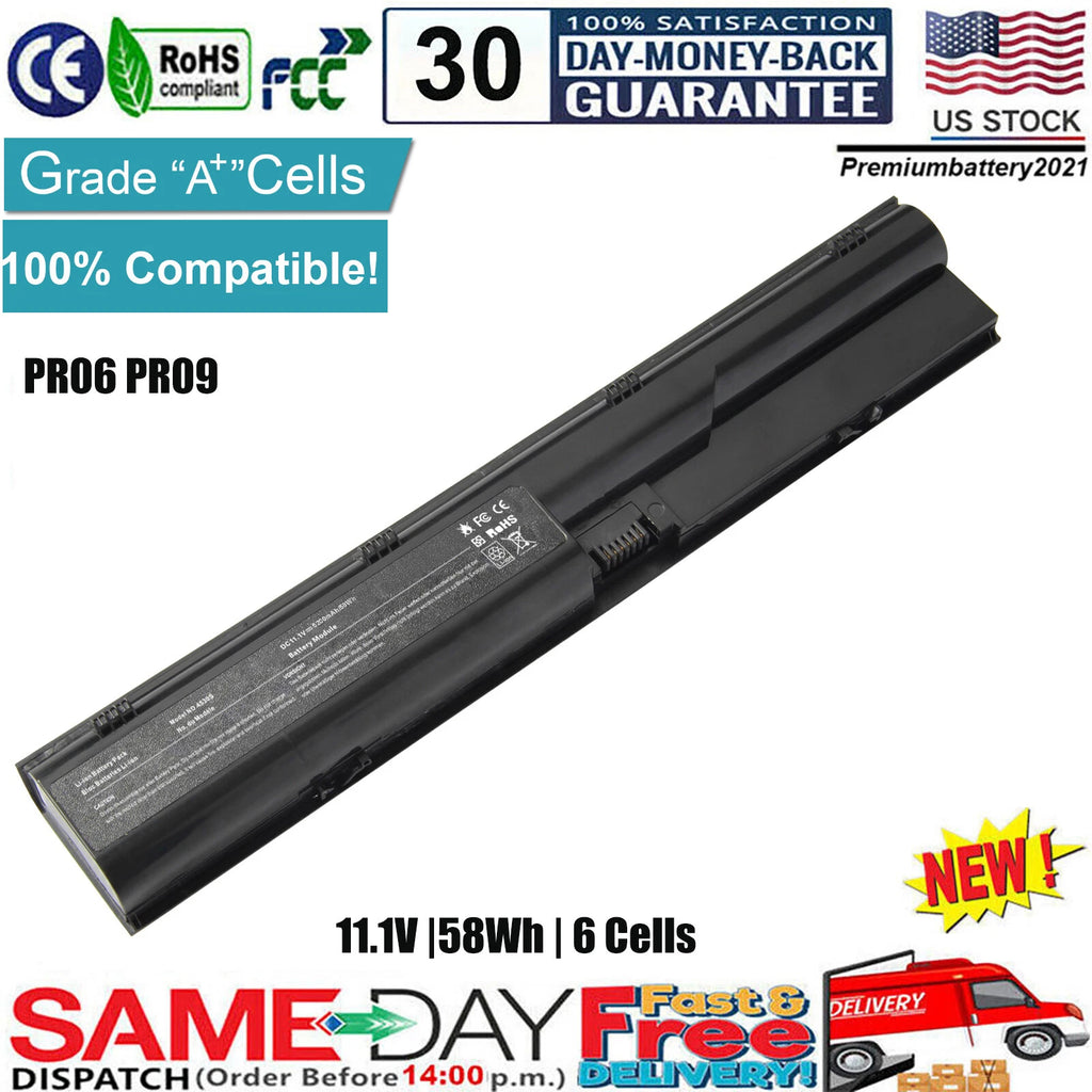 Battery for HP ProBook 4330s 4331s 4430s 4431s 4435s 4436s 4440s 4441s PR06 US