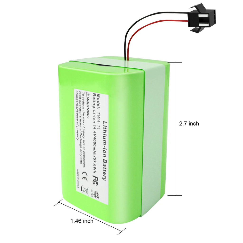 4000mAh Li-Ion Replacement Battery For Eufy 14.4V RoboVac 11 11+ 11S 11C 15C 25C