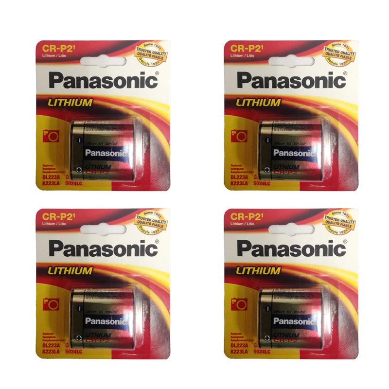 Panasonic CRP2 EL233A K233LA 5024LC Lithium Photo 6v Battery, 4 Pack