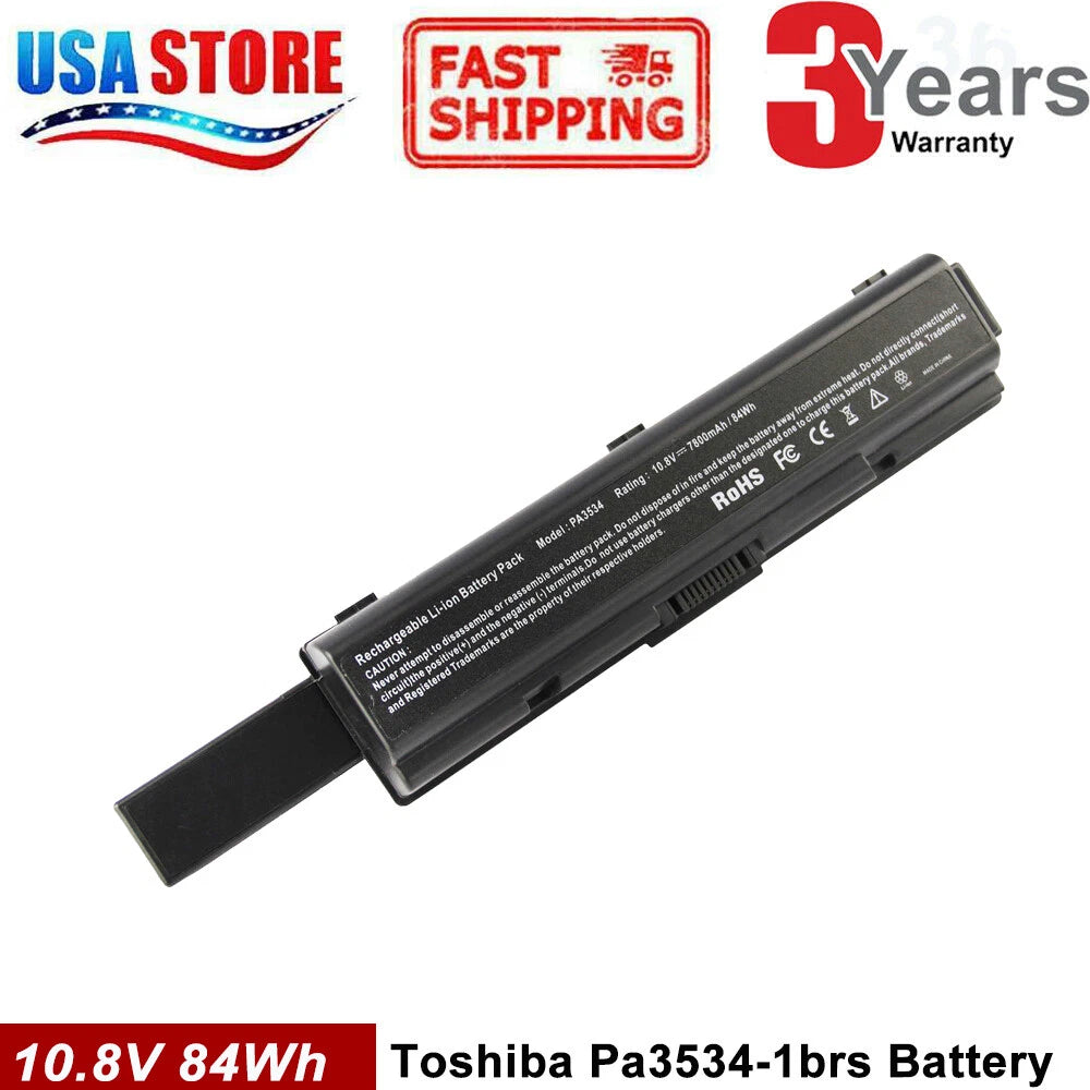 Battery for Toshiba PA3534U-1BRS PA3534U-1BAS PA3535U-1BRS PA3535U-1BAS 7800mAh