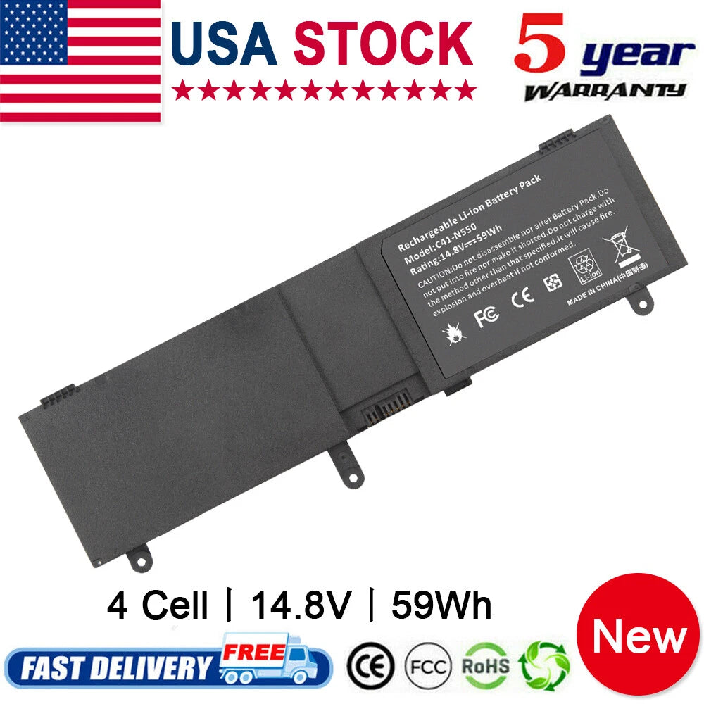 Battery C41-N550 For ASUS N550 N550J N550JV Q550L Q550LF G550 G550J G550JK