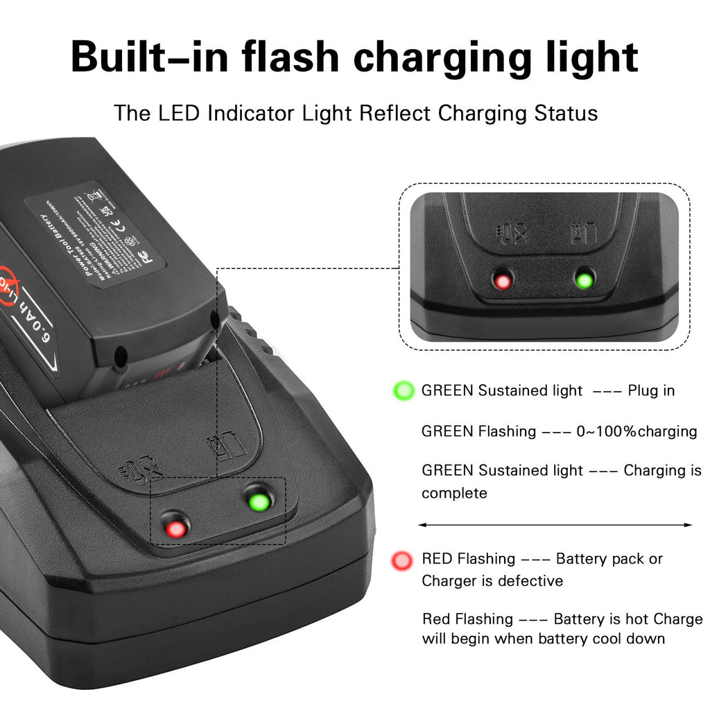 For BOSCH 18V Li-Ion Battery Charger BC660 BAT609 BAT618 BAT611 BAT620 BAT610G
