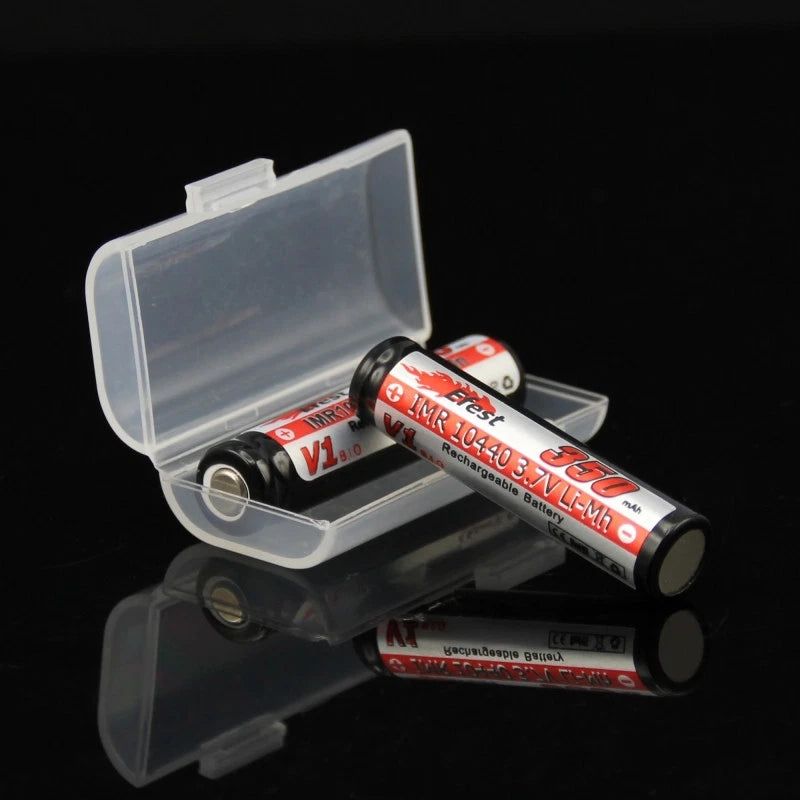 White Clear Plastic Battery Case/Box for Efest 10440 Battery x 1