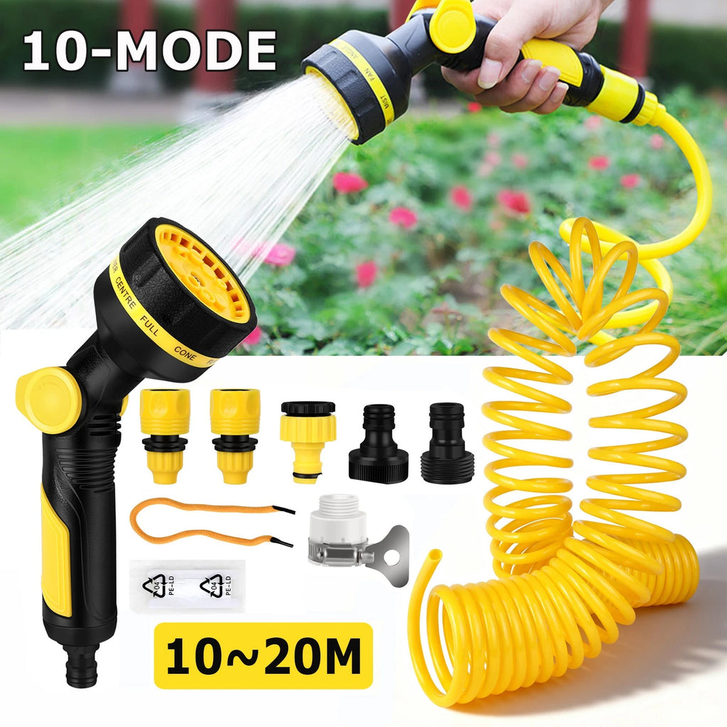 Flexible Garden Hose Expandable Flexible EVA Water Hose w/ Spray Nozzle 20M 65FT