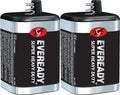 2 Eveready 1209 Zinc-Carbon Super Heavy Duty Lantern 6 Volts Batteries
