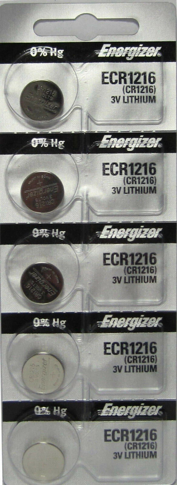 5 NEW FRESH ENERGIZER COIN LITHIUM BATTERY V3 CR1216 BR1216 DL1216B ECR1216BP