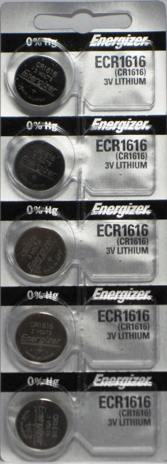 5 x Fresh ENERGIZER CR1616 BATTERY 3V LITHIUM Coin Cell CR 1616 DL1616 BR1616
