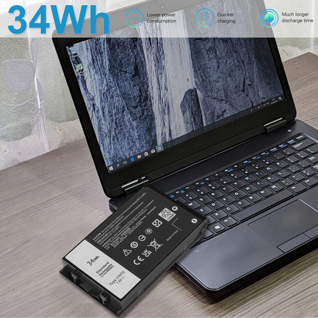 Battery J7HTX For Dell Latitude 12 7212 7202 Rugged Tablet 34Wh 2JT70 7XNTR 34WH