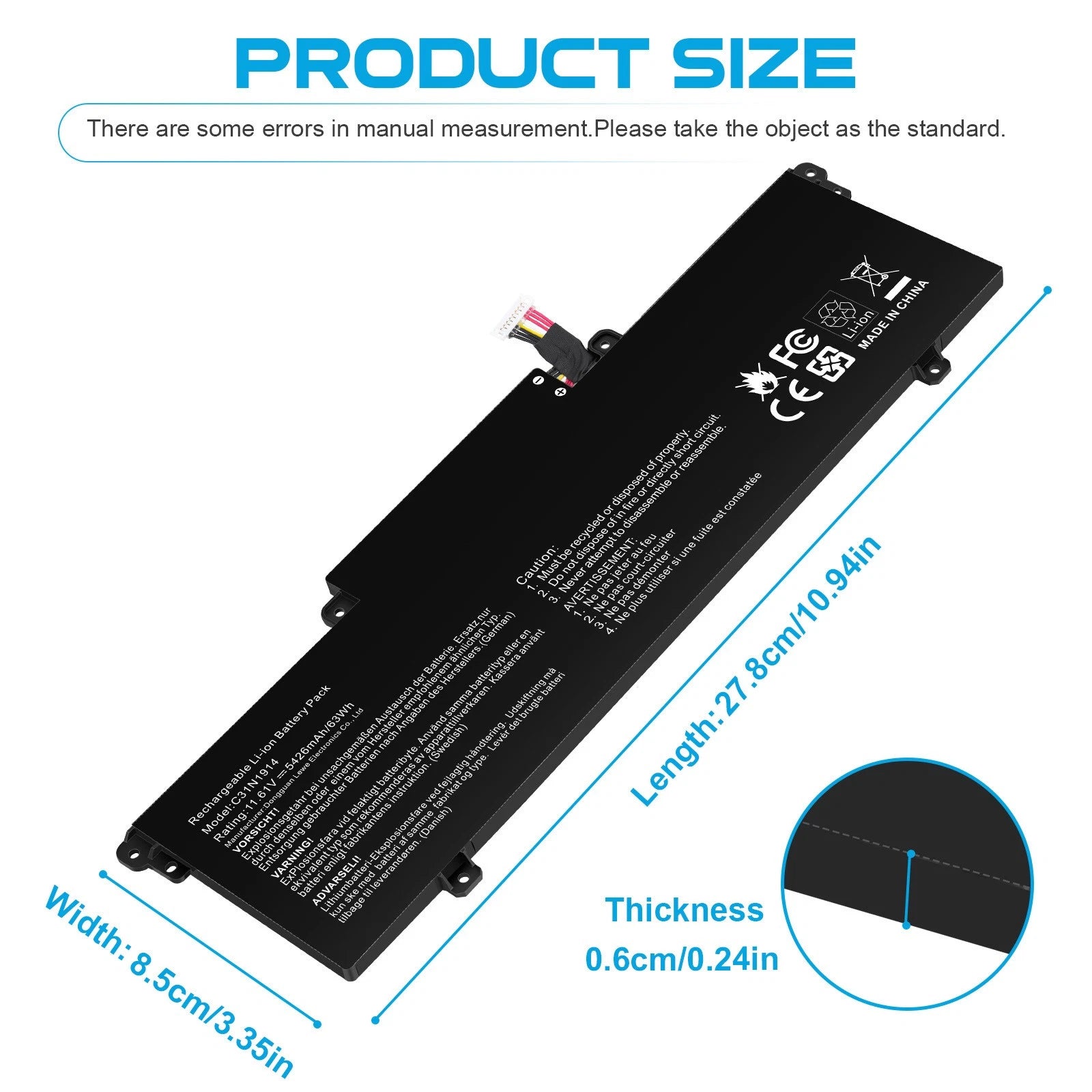 C31N1914 Battery For Asus ZenBook B7402FEA B7402FBA B5402FBA 14 UX435EG UM425UAZ