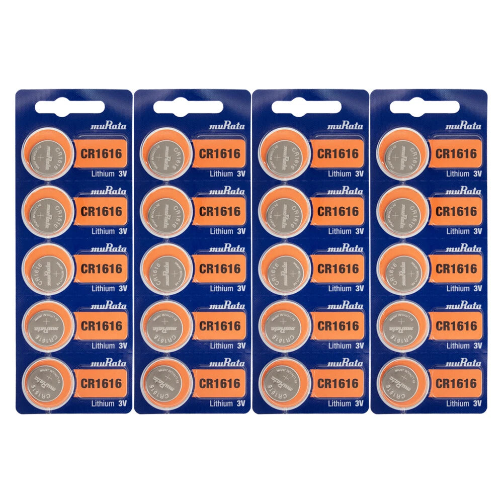 Murata 20x CR1616 BR1616 CR 1616 - 3V Lithium Button Cell Battery Batteries