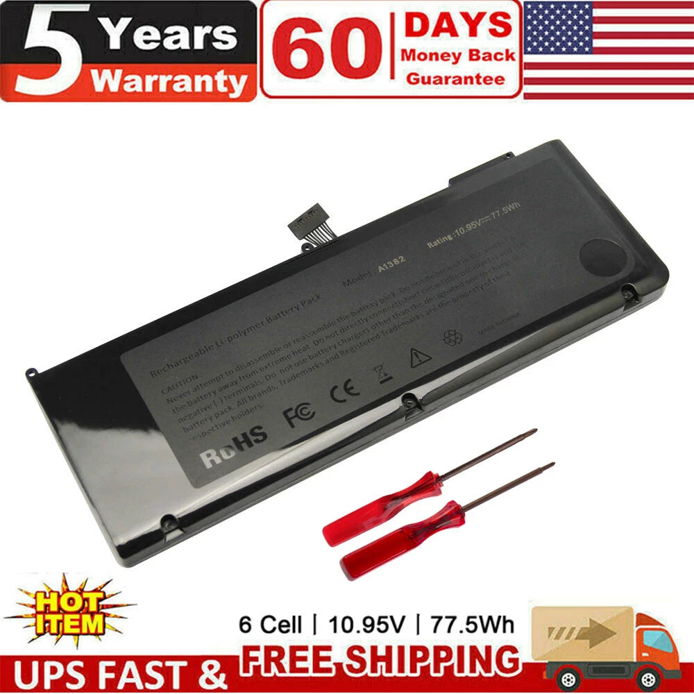 A1382 A1286 Battery for MacBook Pro 15" Early 2011 Late 2011 Mid 2012 MC721LL/A