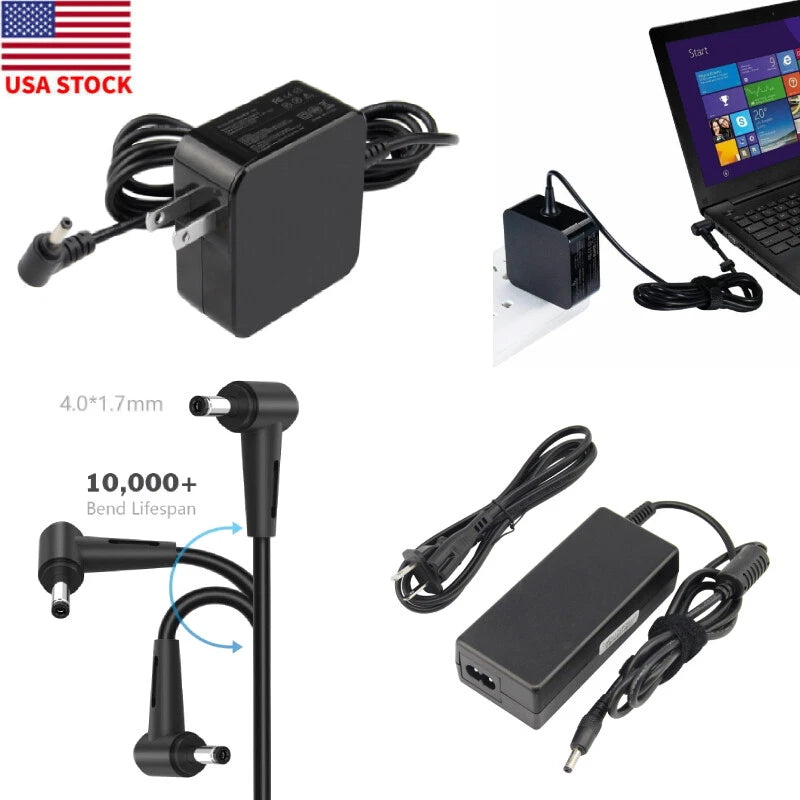 For ASUS E410 E410M E410MA E410MA-TB Laptop Charger AC Adapter Power Supply Cord