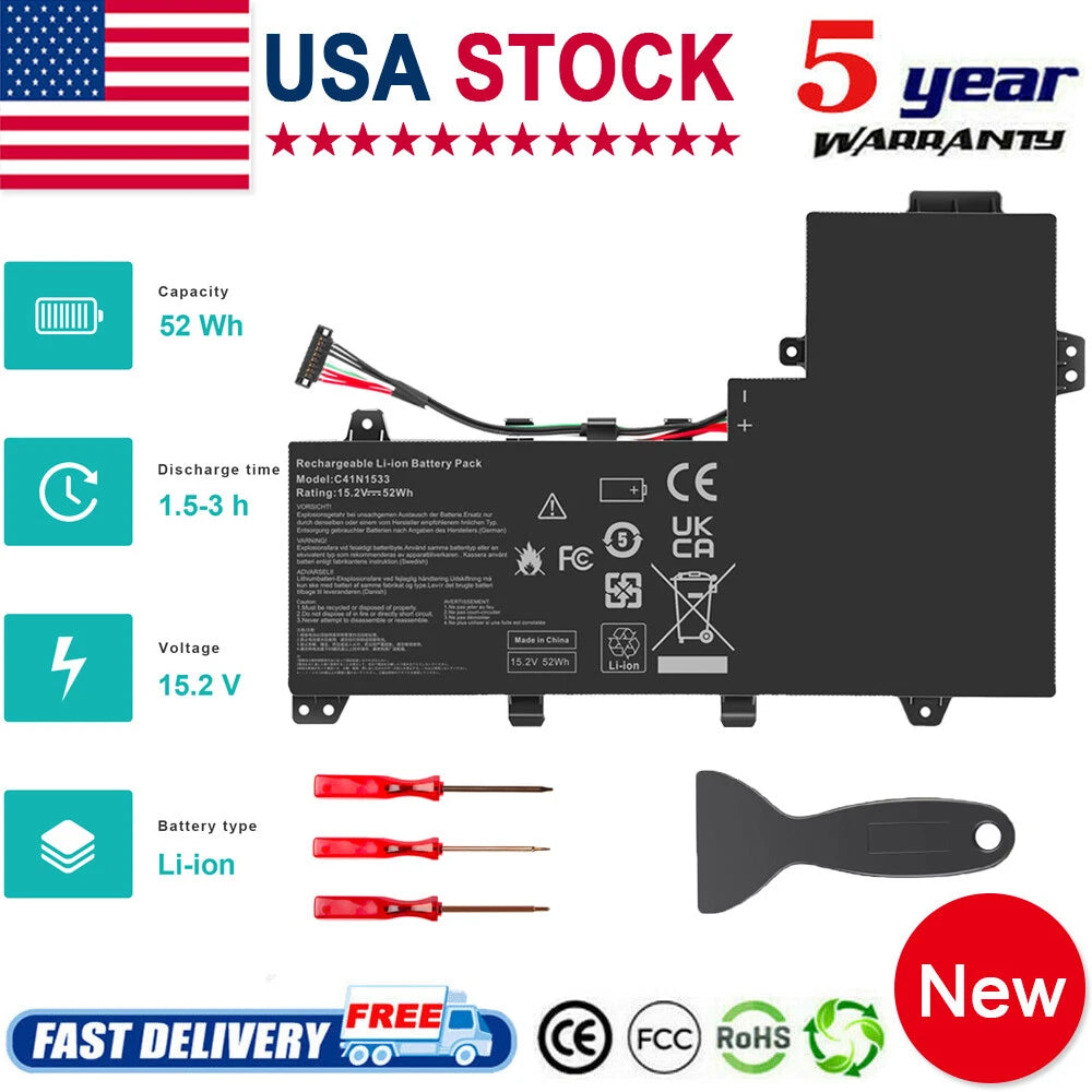 52Wh New Battery C41N1533 For ASUS Q524U Q534U Q534UX X560UQ UX560UX ZenBook