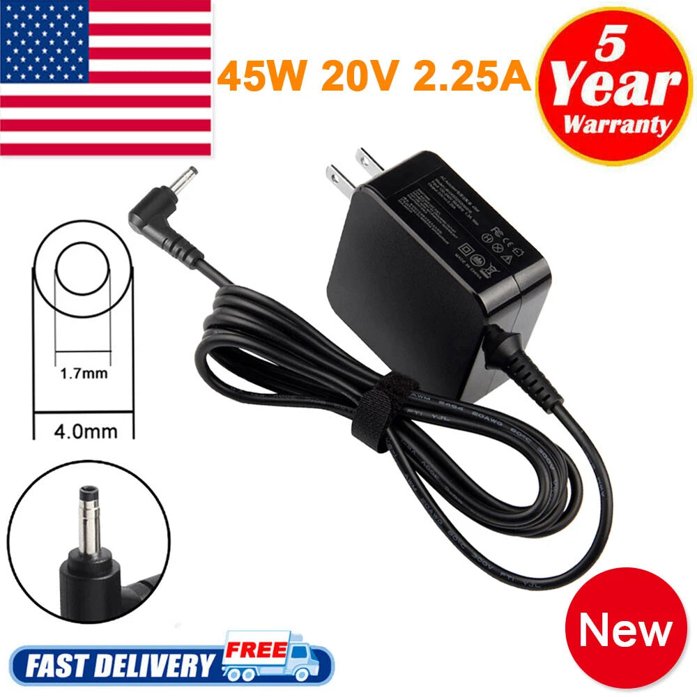 45W Adapter Charger For Lenovo IdeaPad S145-14IGM S145-15IGM S340-14IWL Laptop