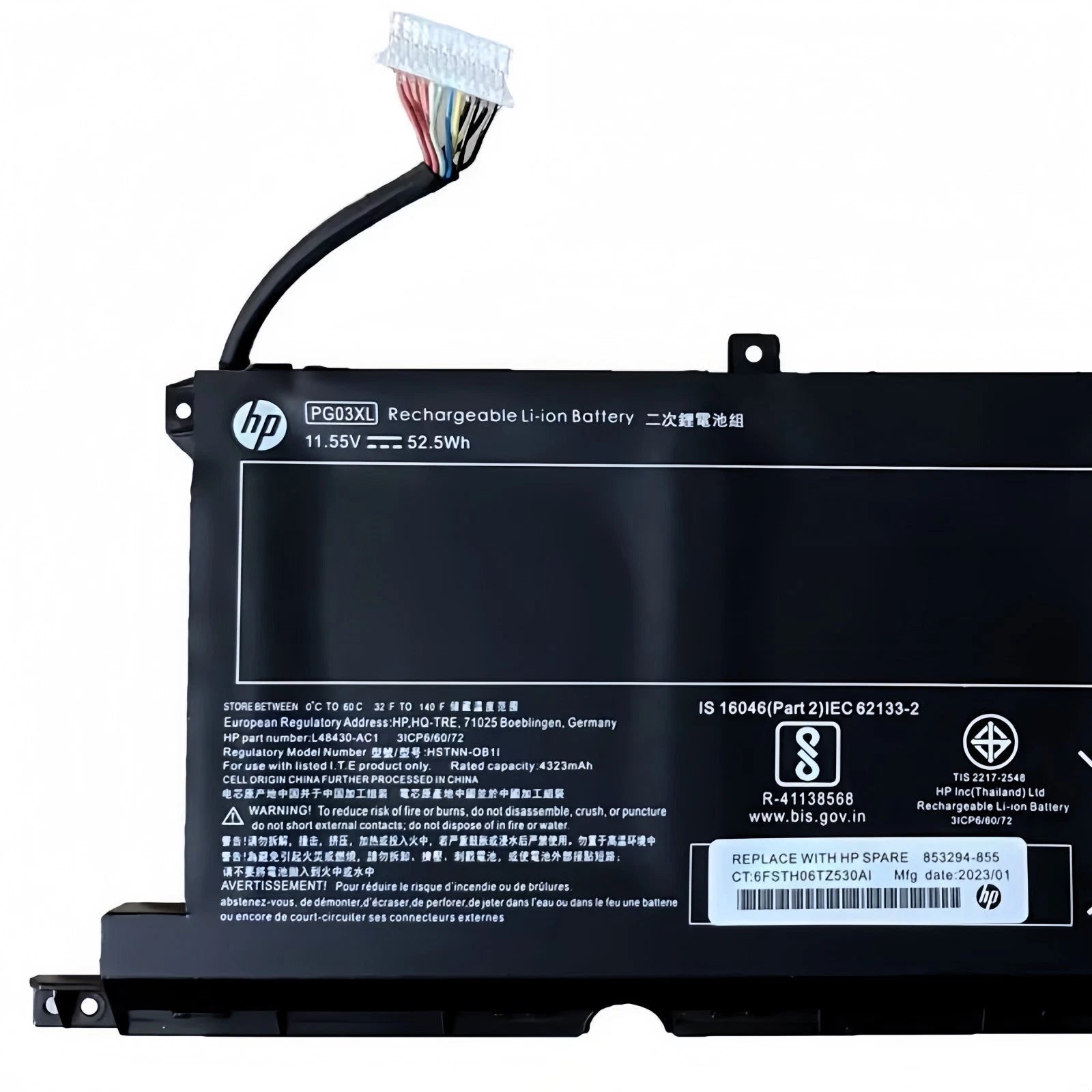 Genuine PG03XL Battery for HP Pavilion Gaming 15-DK 15T-DK 15-EC L48430-AC1 OEM